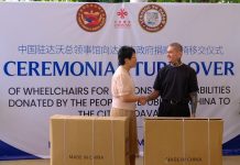 China donates 580 wheelchairs to support Davao City PWDs
